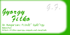 gyorgy filko business card